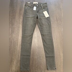NWT ALTARD STATE OLIVE GREEN / GREY SKINNY JEANS - Size 27 / 5 SKU:593